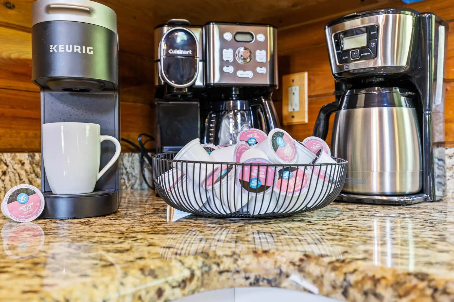 Start your morning right with complimentary coffee—choose from a Keurig, drip coffee maker, or espresso for the perfect cup