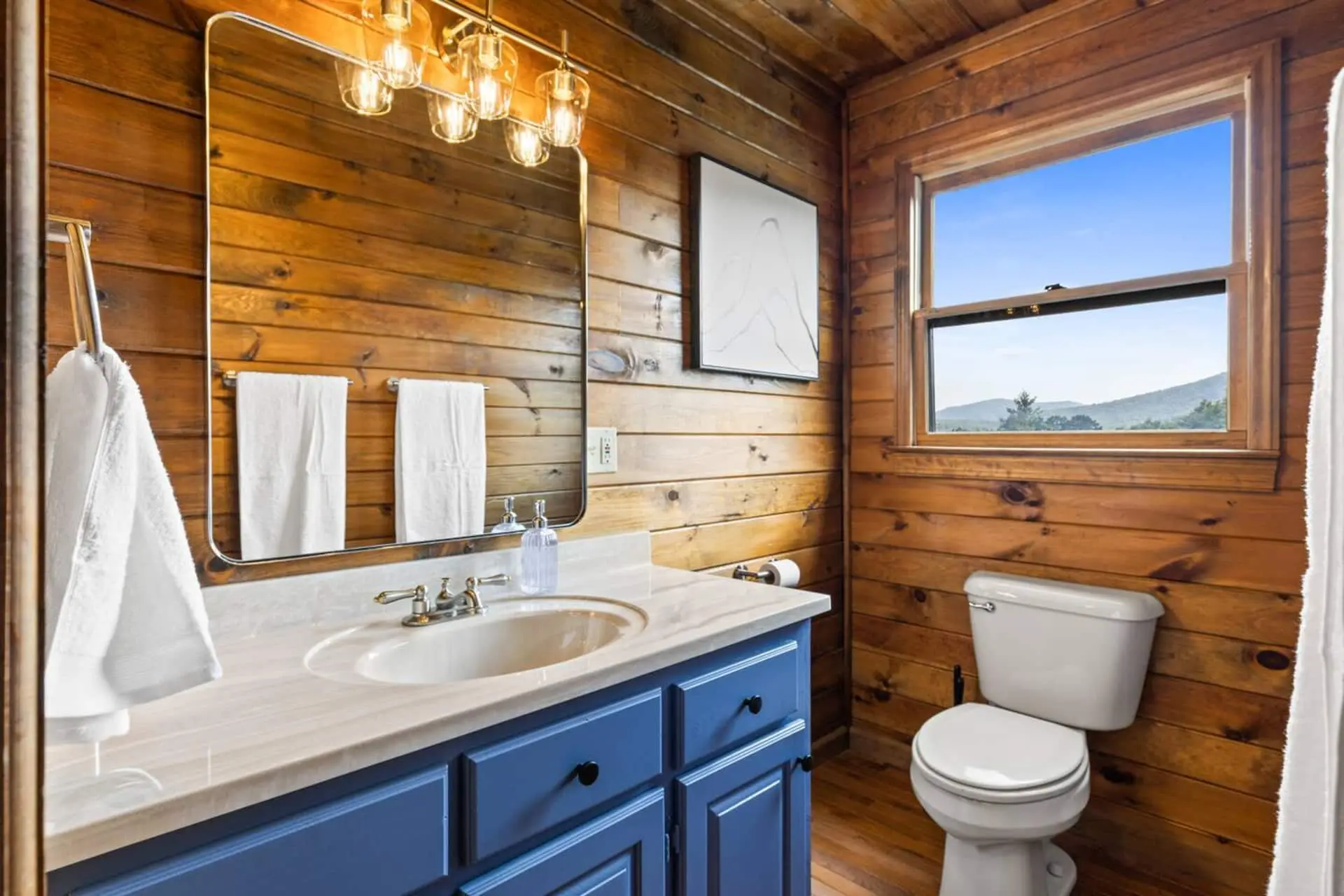 The loft bedroom has the most amazing view for you to enjoy while preparing for your day!