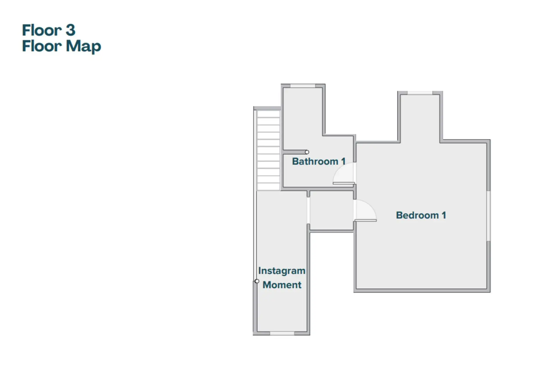 Top-floor bedroom suite with bath and an Insta-worthy photo nook.